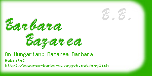 barbara bazarea business card